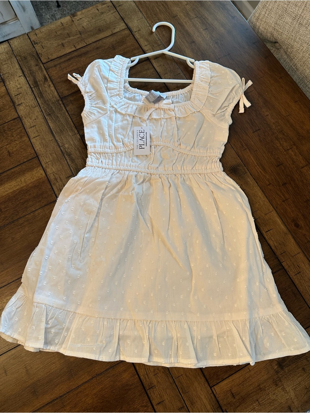 Girls Clip Dot Ruffle Dress